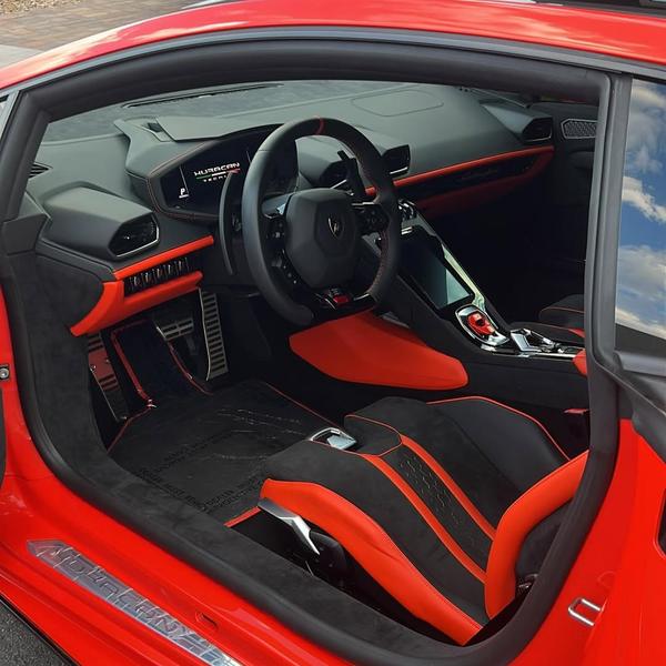Lamborghini interior detailed by EZGO